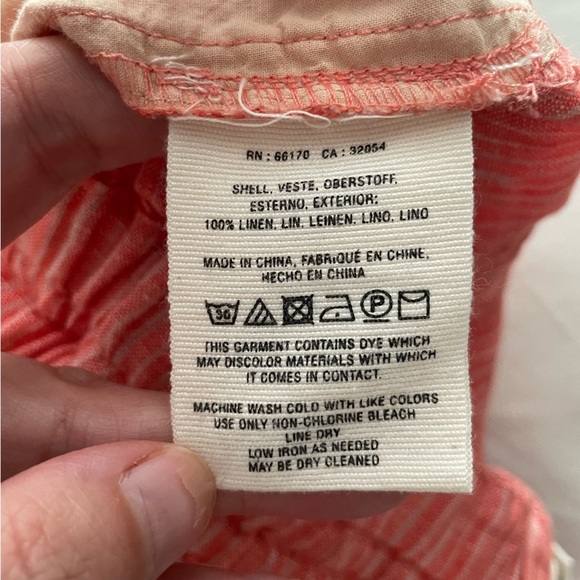 Anthropologie Red Linen Embroidered Shorts Size XS - Picture 6 of 7